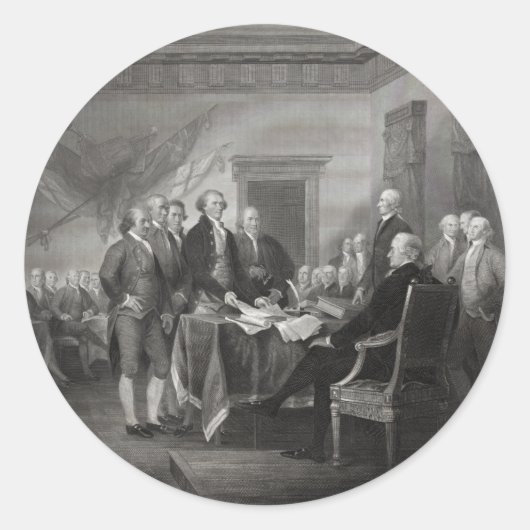 Onafhankelijkheidsverklaring Ronde Sticker (Voorkant)