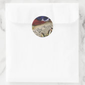 Onafhankelijkheidsverklaring   ronde sticker (Tas)