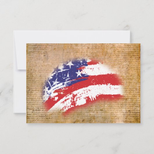 Onafhankelijkheidsverklaring 📜 Trouwperkament RSVP Kaartje (Achterkant)