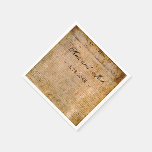 Onafhankelijkheidsverklaring 📜 Trouwperkament Servetten (Hoek)