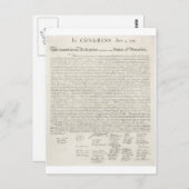 Onafhankelijkheidsverklaring twee briefkaart (Voorkant / Achterkant)