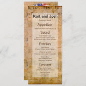 Onafhankelijkheidsverklaring 📜 USA old Parchmen Menu (Voorkant / Achterkant)