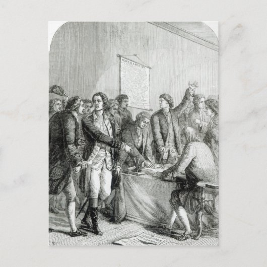 Onafhankelijkheidsverklaring van de Verenigde Stat Briefkaart (Voorkant)