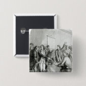 Onafhankelijkheidsverklaring van de Verenigde Stat Vierkante Button 5,1 Cm (Voorkant /achterkant)