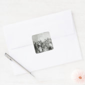 Onafhankelijkheidsverklaring van de Verenigde Stat Vierkante Sticker (Envelop)