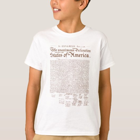 Onafhankelijkheidsverklaring van de VS T-shirt (Voorkant)