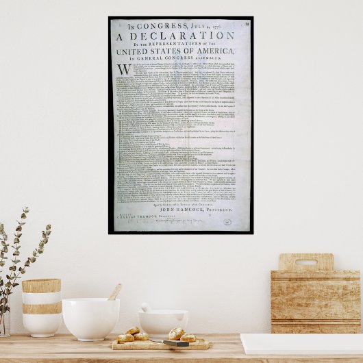 Onafhankelijkheidsverklaring van Dunlap Poster (Keuken)