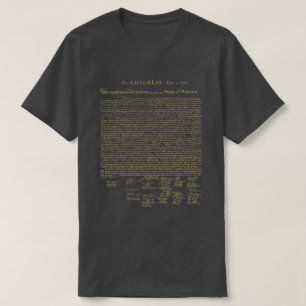 Onafhankelijkheidsverklaring van goud t-shirt