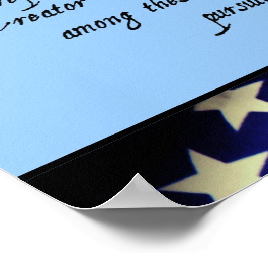 Onafhankelijkheidsverklaring van het Amerikaanse P Poster (Hoek)