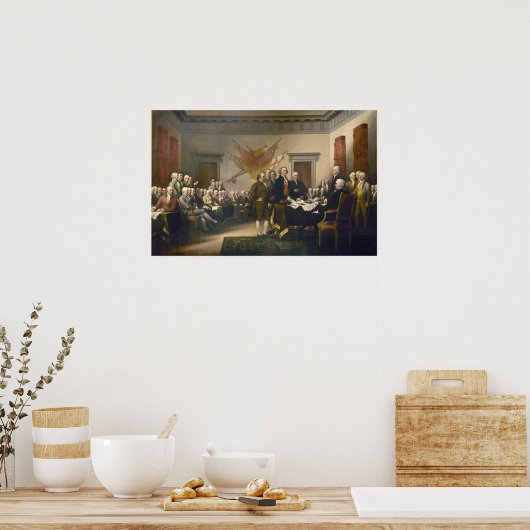 Onafhankelijkheidsverklaring van John Trumbull 181 Poster (Keuken)