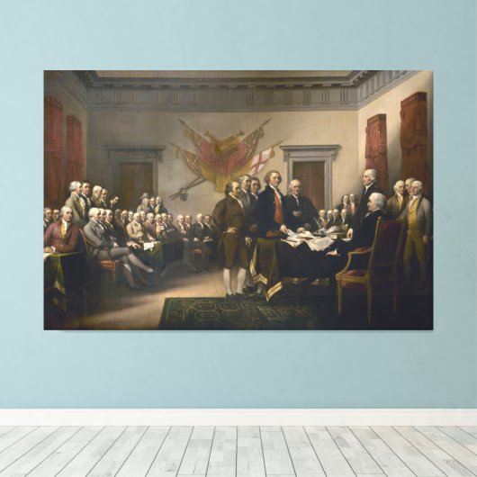 Onafhankelijkheidsverklaring van John Trumbull Canvas Afdruk (Insitu (Houten vloer))