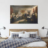 Onafhankelijkheidsverklaring van John Trumbull Canvas Afdruk (Insitu (Slaapkamer))