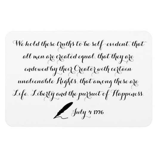 Onafhankelijkheidsverklaring Verenigde Staten 1776 Magneet (Horizontaal)