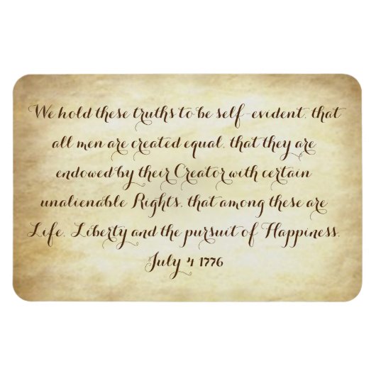Onafhankelijkheidsverklaring Verenigde Staten 1776 Magneet (Horizontaal)