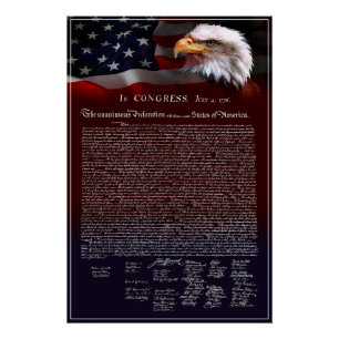 Onafhankelijkheidsverklaring Verenigde Staten 1776 Perfect Poster