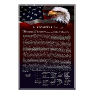 Onafhankelijkheidsverklaring Verenigde Staten 1776 Perfect Poster