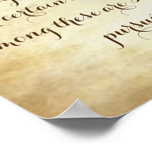 Onafhankelijkheidsverklaring Verenigde Staten 1776 Poster (Hoek)