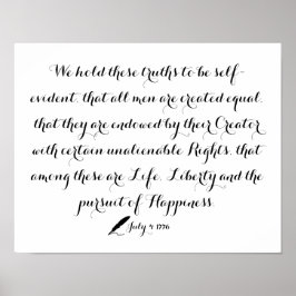 Onafhankelijkheidsverklaring Verenigde Staten 1776 Poster