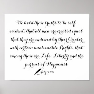 Onafhankelijkheidsverklaring Verenigde Staten 1776 Poster