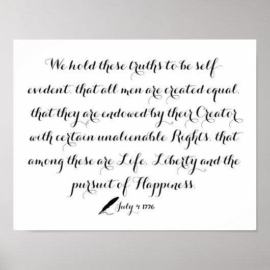 Onafhankelijkheidsverklaring Verenigde Staten 1776 Poster (Voorkant)