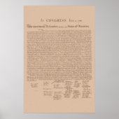 Onafhankelijkheidsverklaring Verenigde Staten Poster (Voorkant)