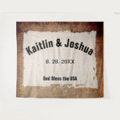 Onafhankelijkheidsverklaring 📜 Vintage Wedding Wandkleed (Voorkant (horizontaal))