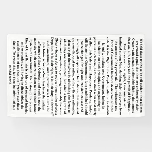 Onafhankelijkheidsverklaring: We houden deze waarh Spandoek (Horizontaal)