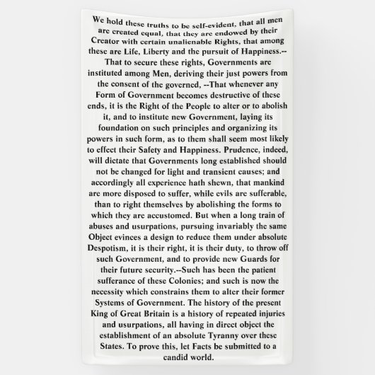 Onafhankelijkheidsverklaring: We houden deze waarh Spandoek (Verticaal)