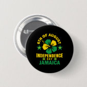 Onafhankelijkheidsvlag 6 augustus 1962 Jamaicaanse Ronde Button 5,7 Cm (Voorkant /achterkant)