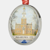 Onafhankelijkheidszaal, 1775 metalen ornament (Links)