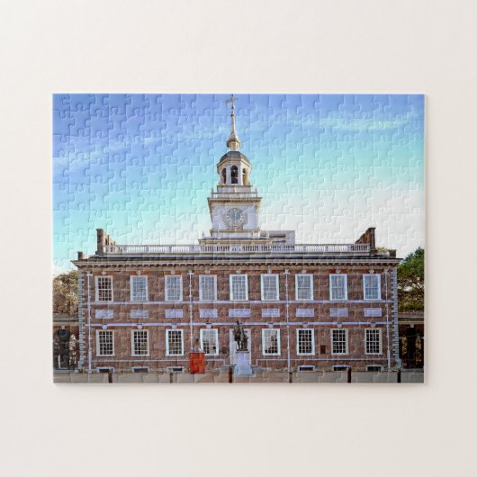 Onafhankelijkheidszaal Philadelphia. Legpuzzel (Horizontaal)