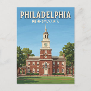 Onafhankelijkheidszaal Philadelphia Pennsylvania Briefkaart