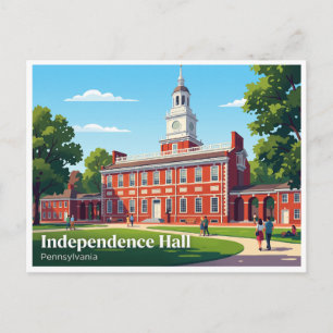 Onafhankelijkheidszaal Philadelphia Pennsylvania Briefkaart