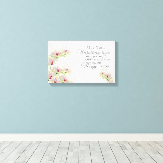 Onaflatende Liefde O Heer Omwikkeld Canvas Afdruk (Insitu (Houten vloer))