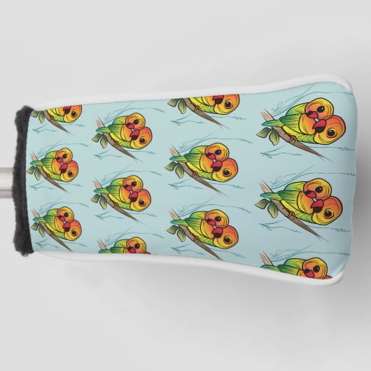 onafscheidelijke papegaaien golfheadcover (Voorkant)