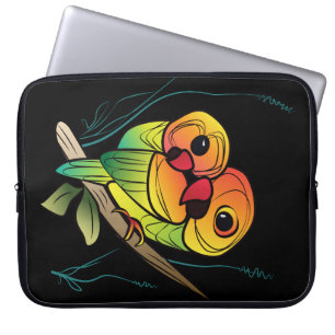 onafscheidelijke papegaaien laptop sleeve