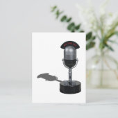 OnAirPillMicrophone042211 Briefkaart (Staand voorkant)