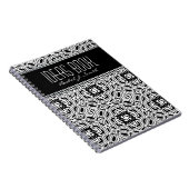 Onali: Tribal Black White Pattern Aangepast Notiti Notitieboek (Rechterzijde)