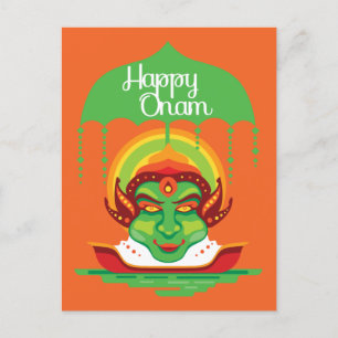 Onam Kathakali Face Uitnodiging Briefkaart