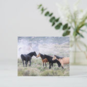 Onaqui Wild Horses Briefkaart (Staand voorkant)