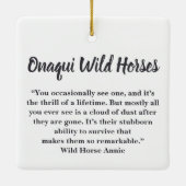 Onaqui Wild Horses Glass Ornament (Achterkant)