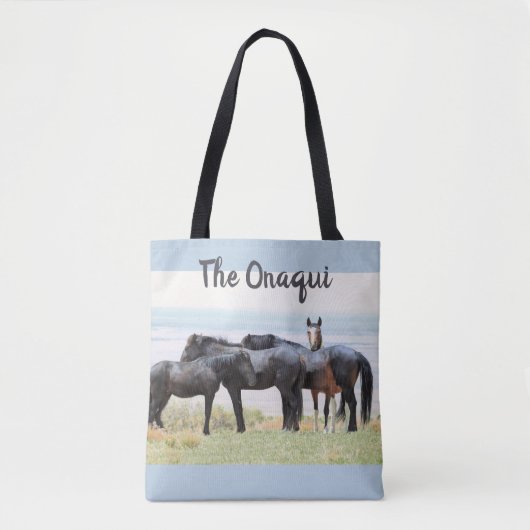 Onaqui Wild Horses Tote Bag (Voorkant)