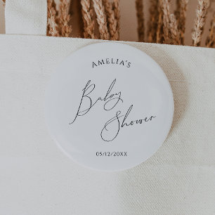 Onbaatzuchtig genderneutraal Baby shower Ronde Button 5,7 Cm