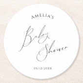 Onbaatzuchtig genderneutraal Baby shower Ronde Kartonnen Onderzetter (Voorkant)