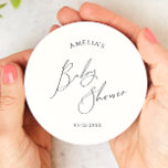Onbaatzuchtig genderneutraal Baby shower Ronde Kartonnen Onderzetter<br><div class="desc">Introductie van ons grillige genderneutrale baby shower rond papier onderzetter - ideaal voor elk seizoen, of het nu herfst, winter, voorjaar of zomer is! Dit onderzetter heeft een boho-chique sfeer met een eigentijdse, elegante kalligrafie en een minimalistisch zwart-wit design. Het is en uniek, met een vleugje shabby chic, waardoor het...</div>