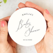 Onbaatzuchtig genderneutraal Baby shower Ronde Kartonnen Onderzetter