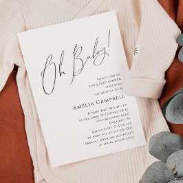 Onbaatzuchtige Gender Neutraal Oh Baby! Baby Showe Kaart