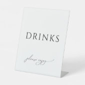 Onbaatzuchtige Genderneutrale Baby shower Drinken Reclamebord Met Voetstuk (Voorkant)