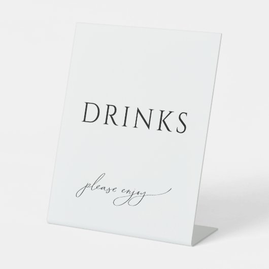 Onbaatzuchtige Genderneutrale Baby shower Drinken Reclamebord Met Voetstuk (Voorkant)