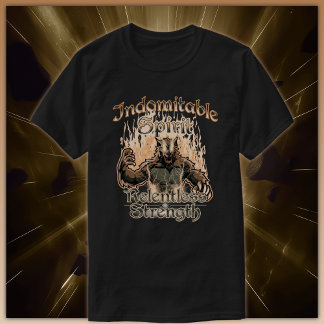 Onbedwingbare geest, meedogenloze kracht t-shirt